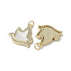 Brass Micro Pave Cubic Zirconia Pendants KK-G485-25A-G-2