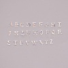 Letter A~Z Alloy Rhinestone Cabochons MRMJ-WH0072-92A-1