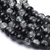 Crackle Glass Beads Strands X-CCG-Q002-8mm-11-3