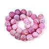Dyed Natural Weathered Agate Beads Strands G-T144-28-2