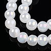 Electroplate Imitation Jade Glass Beads Strands GLAA-T032-J6mm-AB01-2