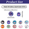 80Pcs 10 Colors Handmade Gold Sand Lampwork Beads LAMP-PA0001-40-2