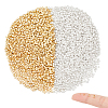 400Pcs 8 Styles Rondelle Brass Crimp Beads KK-NB0003-83-1