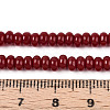 Opaque Solid Color Glass Beads Strands GLAA-ZX008-4mm-18O-4