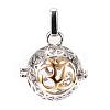 Rack Plating Brass Cage Pendants KK-R036-11-1
