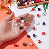 120Pcs 3 Colors Acrylic Beads OACR-SC0002-65-3