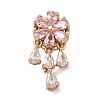 Brass Micro Pave Cubic Zirconia Pendants KK-C168-21G-02-1