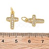 Brass Micro Pave Cubic Zirconia Pendants X1-KK-C092-21C-G-3