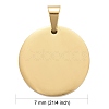 304 Stainless Steel Pendants STAS-P115-08G-3