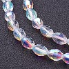 Electroplate Glass Beads Strands GC886Y-3-2