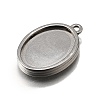 304 Stainless Steel Pendant Cabochon Settings X-STAS-S181-02P-E-2