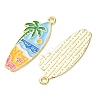 Ocean Alloy Enamel Pendants X-ENAM-B041-01T-3