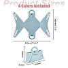 4Pcs 4 Colors Pouch Case Shape PVC Glasses Case AJEW-FH0003-57-2