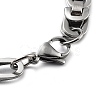 Non-Tarnish 201 Stainless Steel Byzantine Chain Bracelet BJEW-Z023-13P-3