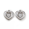 304 Stainless Steel Pendant Cabochon Settings STAS-L022-533P-1