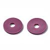 Flat Round Handmade Polymer Clay Beads CLAY-R067-12mm-05-4