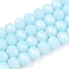 Opaque Solid Color Glass Beads Strands EGLA-A034-P10mm-D06-1