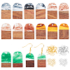 Half Oval Dangle Earring DIY Making Kit DIY-OC0007-90-1