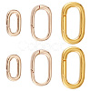 6Pcs 3 Style Brass Spring Gate Rings FIND-PH0008-41-1