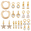 Brass Huggie Hoop Earrings Making Kits GLAA-PH0033-52-1