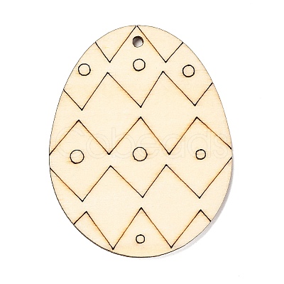 DIY Crafts Easter Egg Shape Cutouts Pendants LS-AJEW-P087-B01-02-1