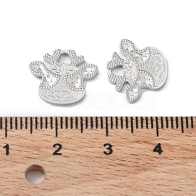 Rhodium Plated 925 Sterling Silver Charms STER-C003-13P-1