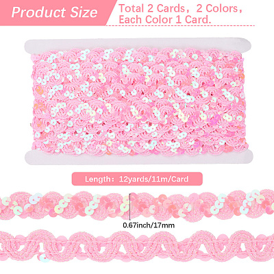 2Pcs 2 Colors Polyester Paillette Beads OCOR-CY0002-36-1