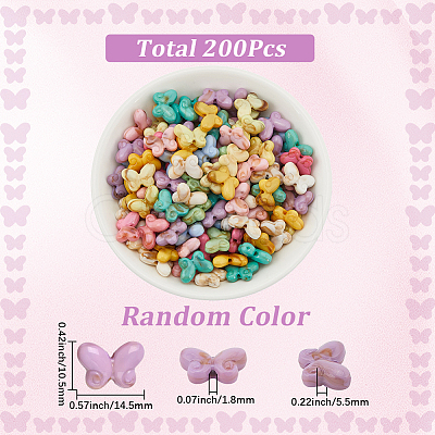 200Pcs Acrylic Beads SACR-SP0001-49-1