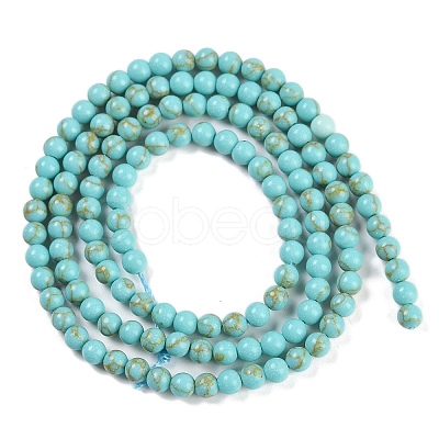 Synthetic Turquoise Beads Strands G-U004-02E-1