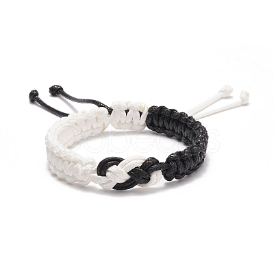 Waxed Polyester Braided Cord Bracelet BJEW-TA00166-1