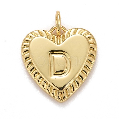 Rack Plating Golden Brass Pendants KK-E260-01G-D-1