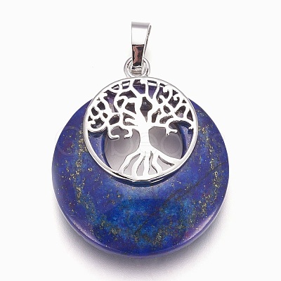 Natural Lapis Lazuli Pendants G-F573-C11-1