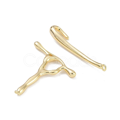 Brass Toggle Clasps KK-U020-05G-1