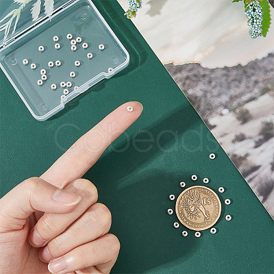 40Pcs 925 Sterling Silver Spacer Beads STER-DC0001-29-1