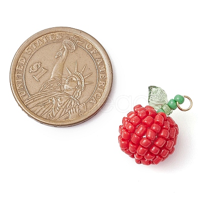 Seed Beads Beaded Pendants PALLOY-TA00159-02-1