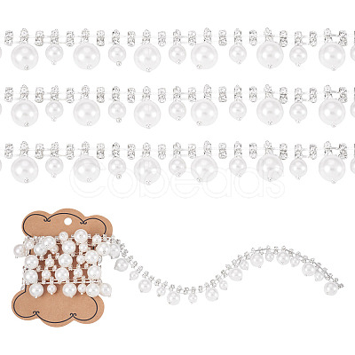 1Yard Round Crystal Glass Rhinestone Cup Chains DIY-PJ0001-43B-1