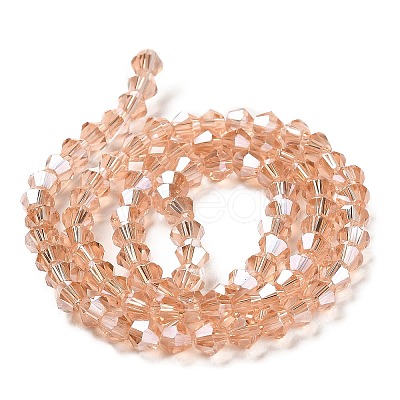 Transparent Electroplate Glass Beads Strands EGLA-A039-T3mm-B15-1