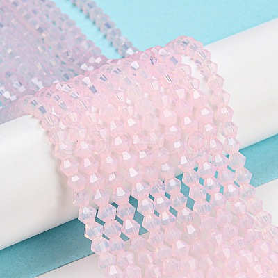 Baking Paint Transparent Glass Beads Strands DGLA-F029-J4mm-08-1