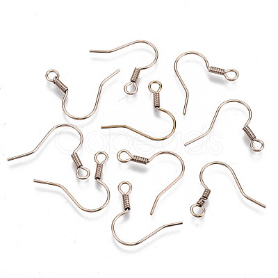 304 Stainless Steel Earring Hooks X-STAS-S111-002RG-NR-1