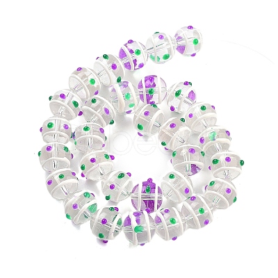 Glass with Enamel Beads Strands GLAA-M047-01D-1