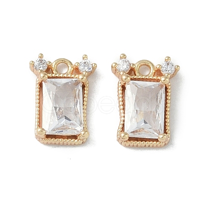 Brass Micro Pave Cubic Zirconia Pendant KK-H482-07G-1