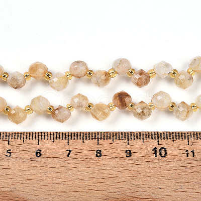 Natural Citrine(Heated) Beads Strands G-T141-47-1