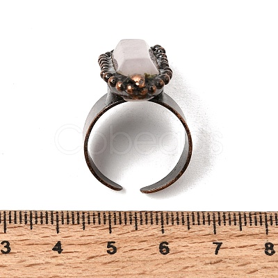 Natural Gemstone Cuff Open Rings GG-CBAB410-01-1