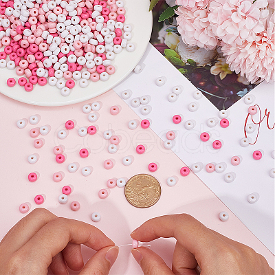 600Pcs 3 Colors Opaque Acrylic Beads MACR-SP0001-23A-1