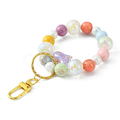 Resin & Acrylic Beaded Wristlet Charm Keychains KEYC-JKC00496-1