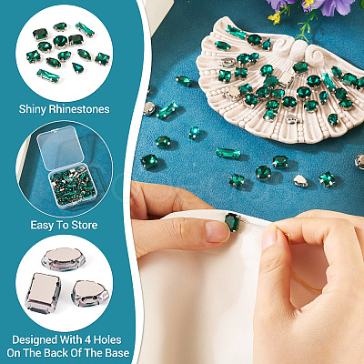 80Pcs 8 Styles Sew on Rhinestone RGLA-TA0001-11A-1