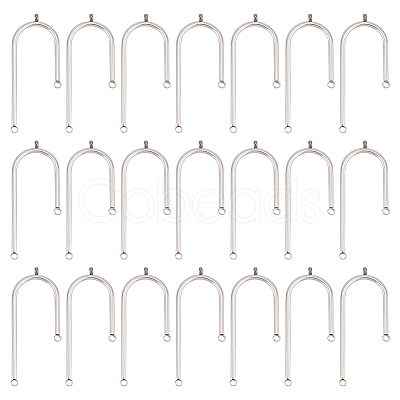 30Pcs 304 Stainless Steel Asymmetric Length Chandelier Component Links STAS-UN0049-34-1