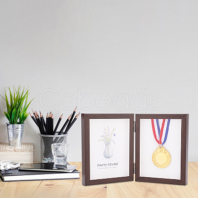 Double Plastic Vertical Hinged Photo Frames DJEW-WH0043-14B-02-1