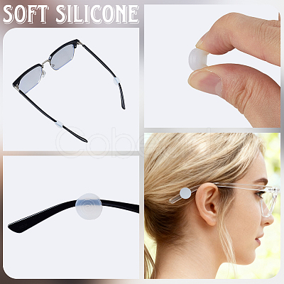 48Pcs Silicone Eyeglasses Ear Grip FIND-CN0002-47B-1