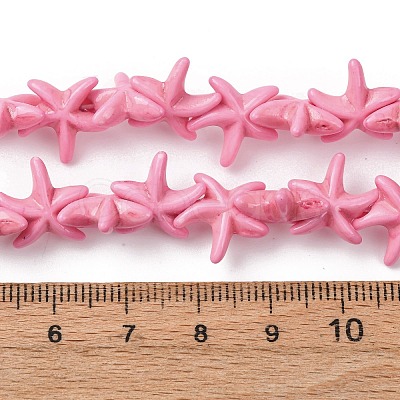 Synthetic Turquoise Dyed Beads Strands G-B184-C03-02-1